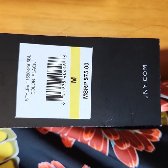 Jones New York Black Floral ONE Piece Swimsuit size Med - Picture 6 of 8